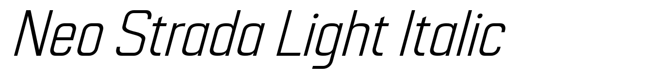 Neo Strada Light Italic